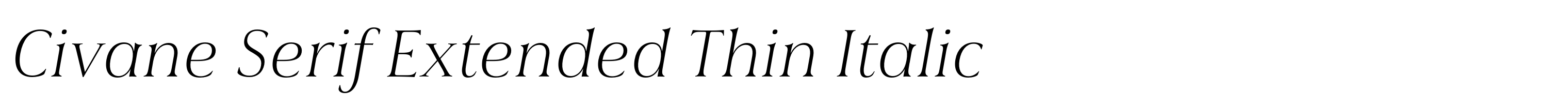 Civane Serif Extended Thin Italic